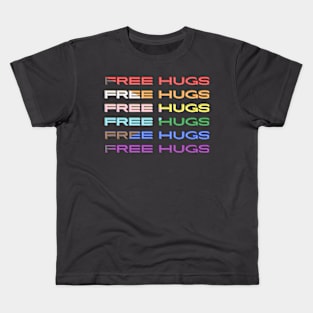 Free Hugs Pride Flag Kids T-Shirt